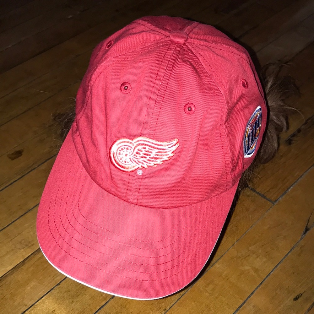 Detroit Red Wings Red Hockey Logo Dad Hat